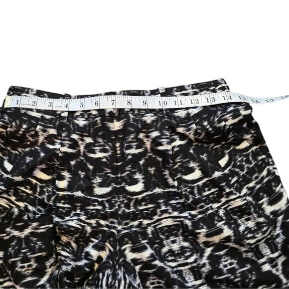 J. Crew Black and White Blurred ikat Drapey Pant size 2 - Picture 10 of 13